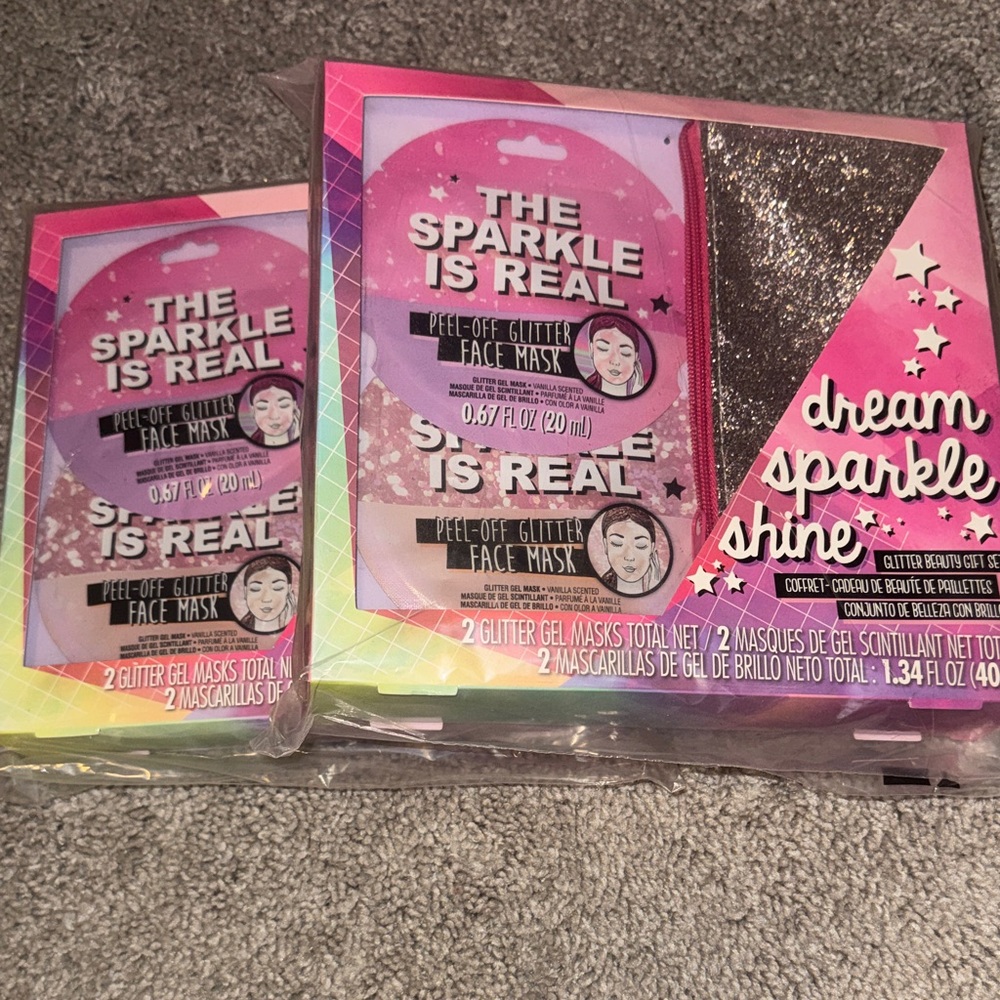 Dream Sparkle Shine Glitter Face Mask Set of 4
